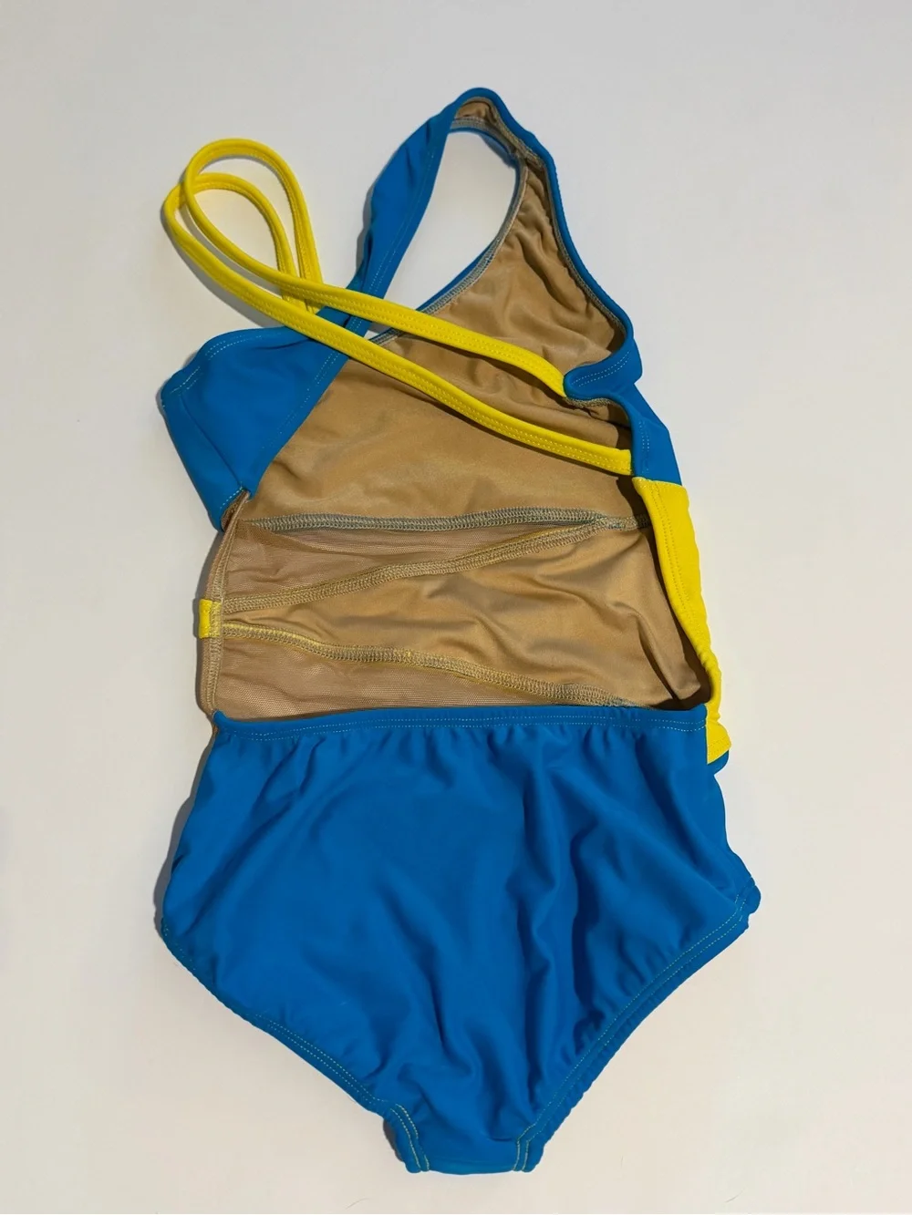 Girls Blue and Yellow CL leotard AA dancewear